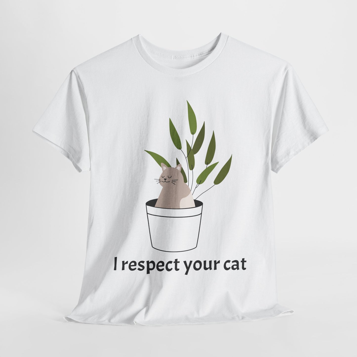 "I Respect Your Cat" Unisex Heavy Cotton Tee