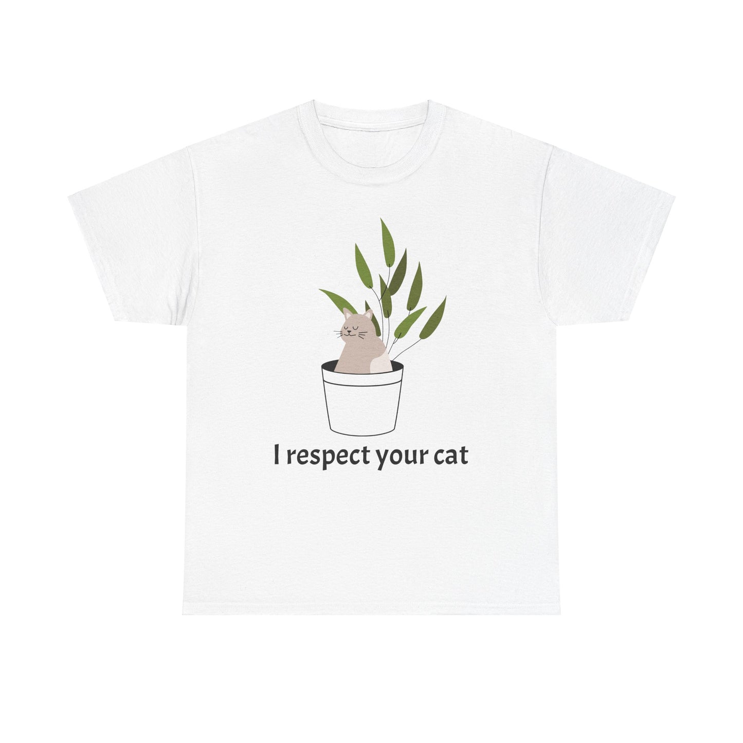 "I Respect Your Cat" Unisex Heavy Cotton Tee