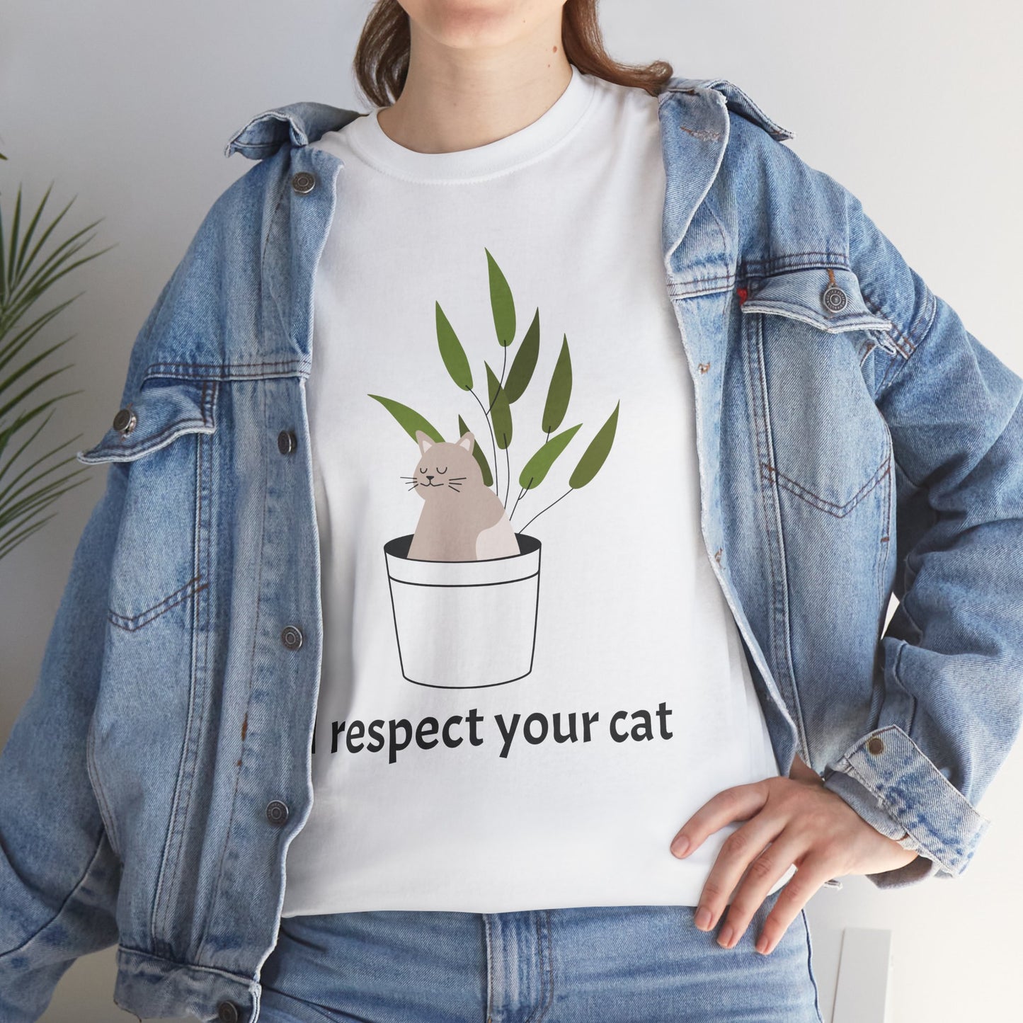 "I Respect Your Cat" Unisex Heavy Cotton Tee