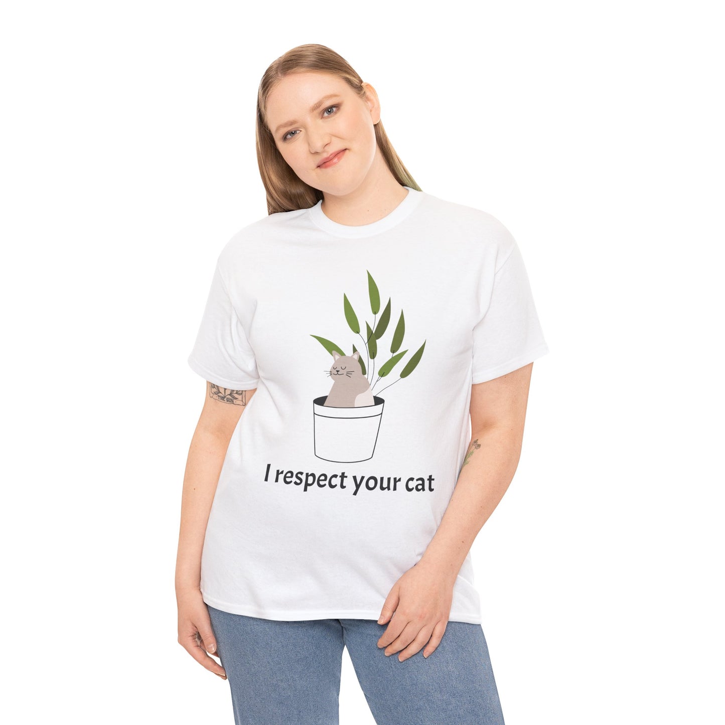 "I Respect Your Cat" Unisex Heavy Cotton Tee